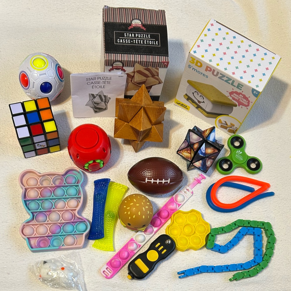 Fidgets and Puzzles Collection with Rubik's Cube and more